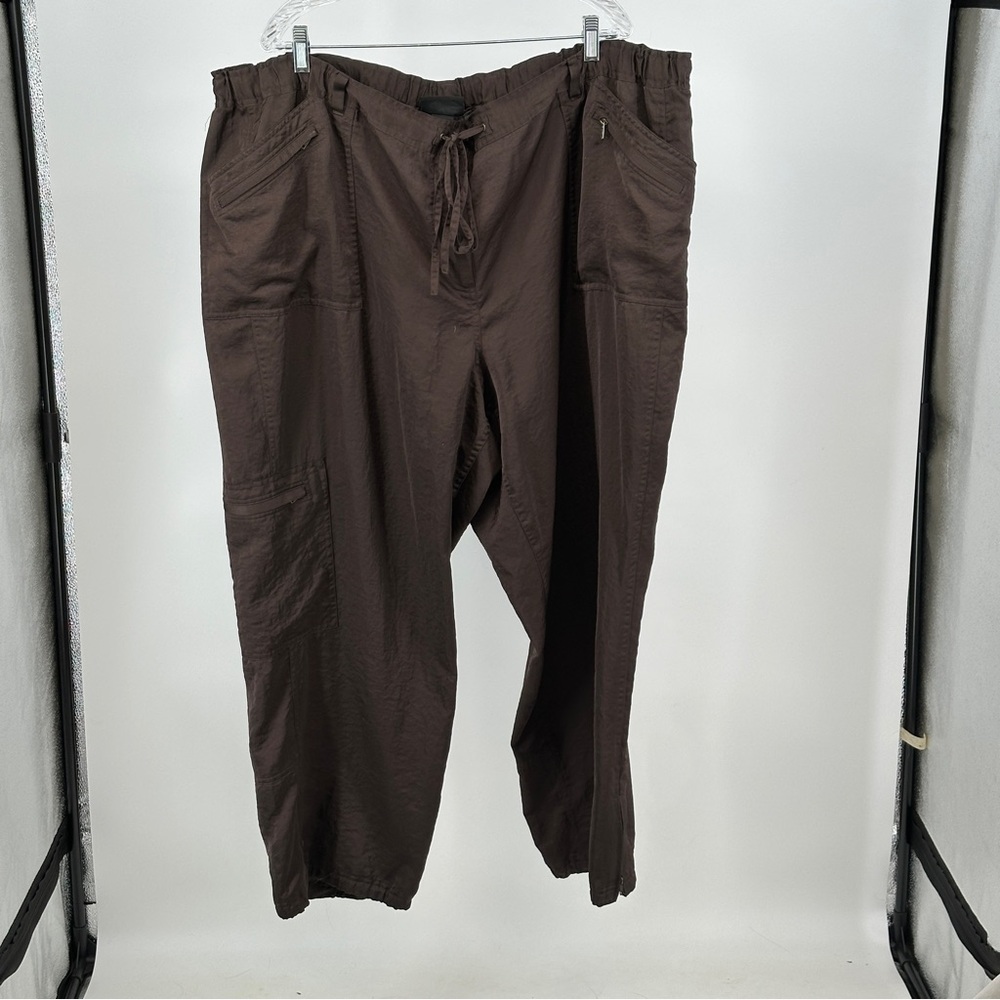 Lane Bryant Size 28 Women's Brown Satin Ankle Pants‎